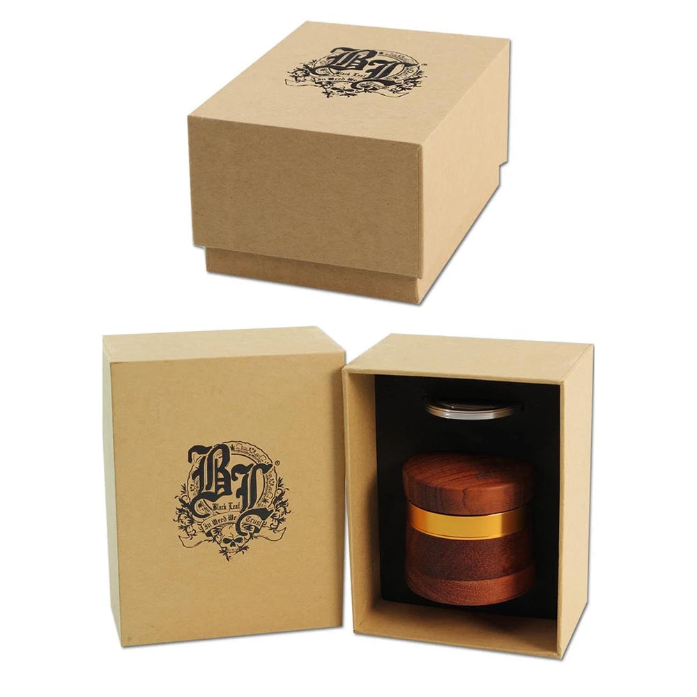 Nussholz Alu- Holzgrinder 4-tlg.