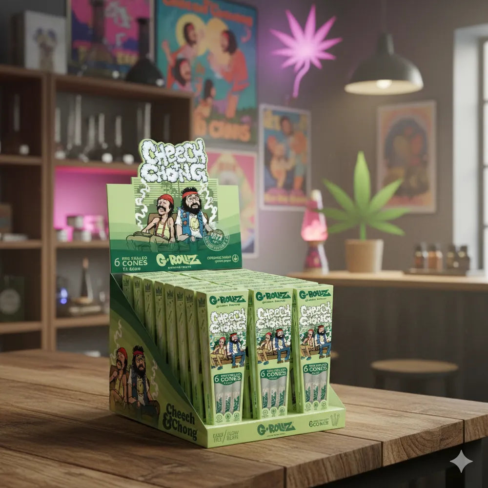 6 Pre-rolled 1 1/4 Cones Cheech & Chong