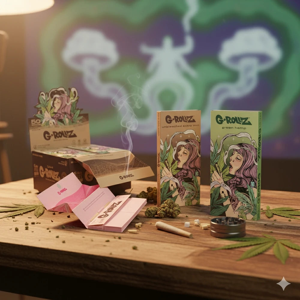 King Size Slim Papers + Tips + Tray + Poker