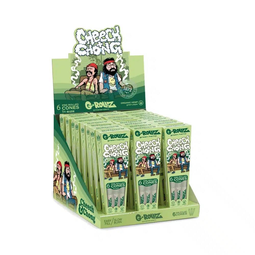 G-Rollz Cheech & Chong™ Sofa 6 Pre-Rolled 1¼ Cones Organic Green Hemp