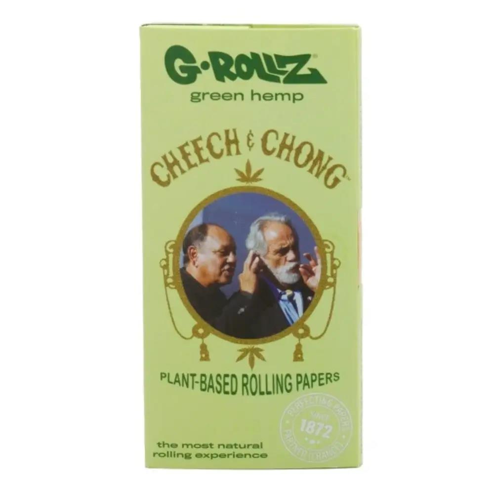 G-Rollz Cheech & Chong™ Classic Organic Green Hemp KS Papers + Tips, Tray & Poker