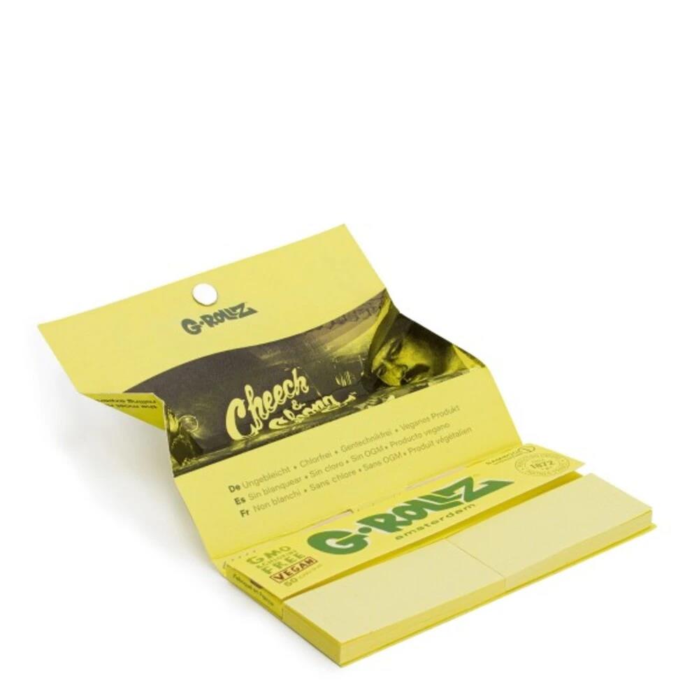 G-Rollz Cheech & Chong™ Classic Unbleached Bamboo KS Papers + Tips, Tray & Poker