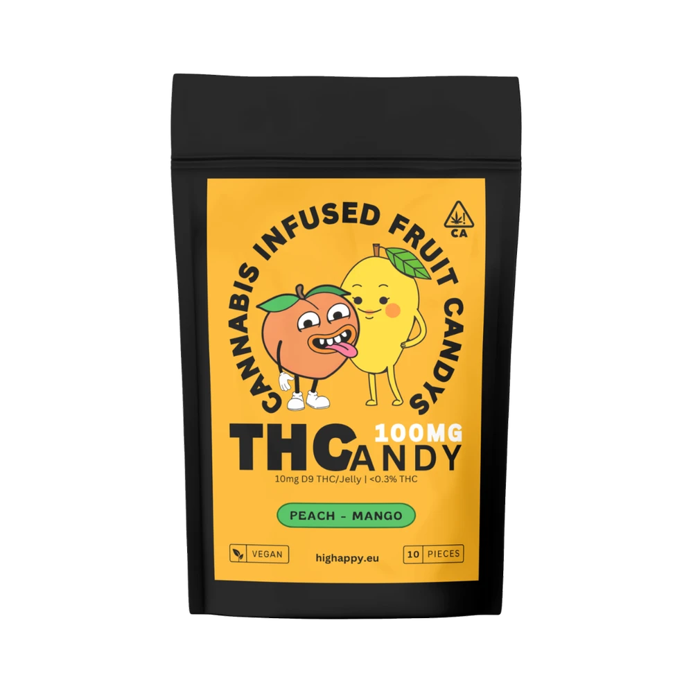 THCandy | Peach Mango 100mg | Cannabis Infused Gummies