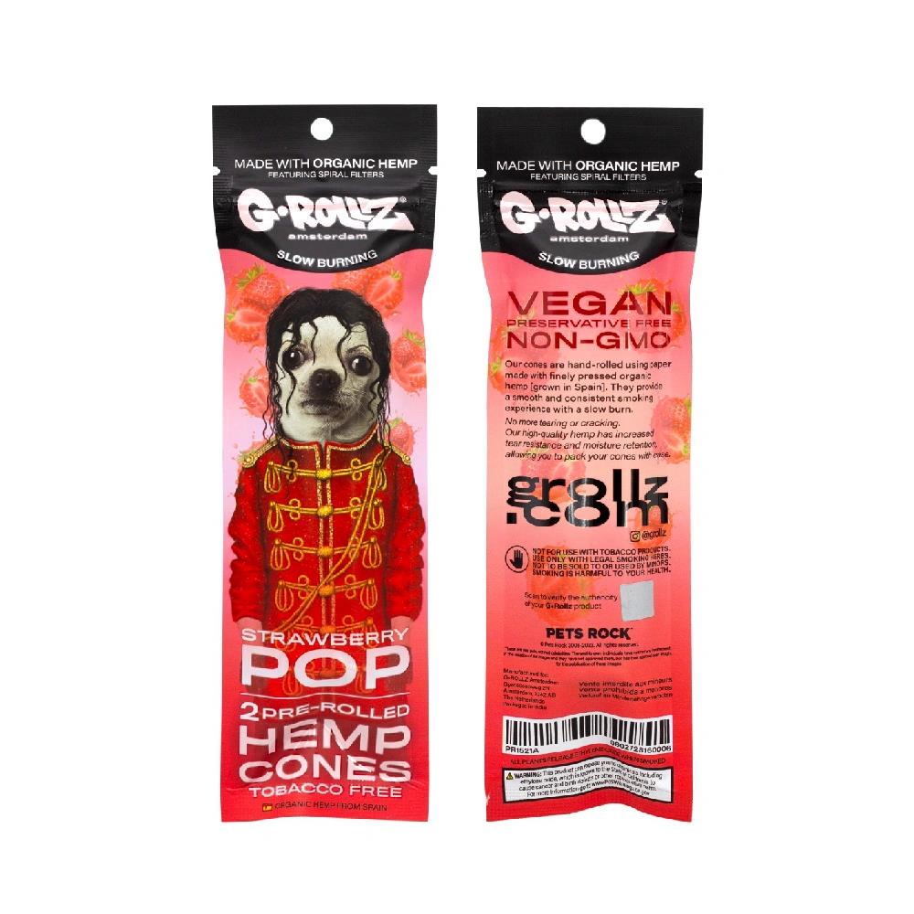 G-Rollz 2x Flavored Hemp Cones - Strawberry POP