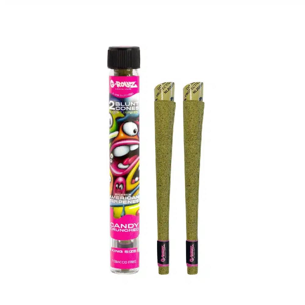 G-Rollz 2x Terpene Infused KS Herbal Blunt Cones - Candy Crunched
