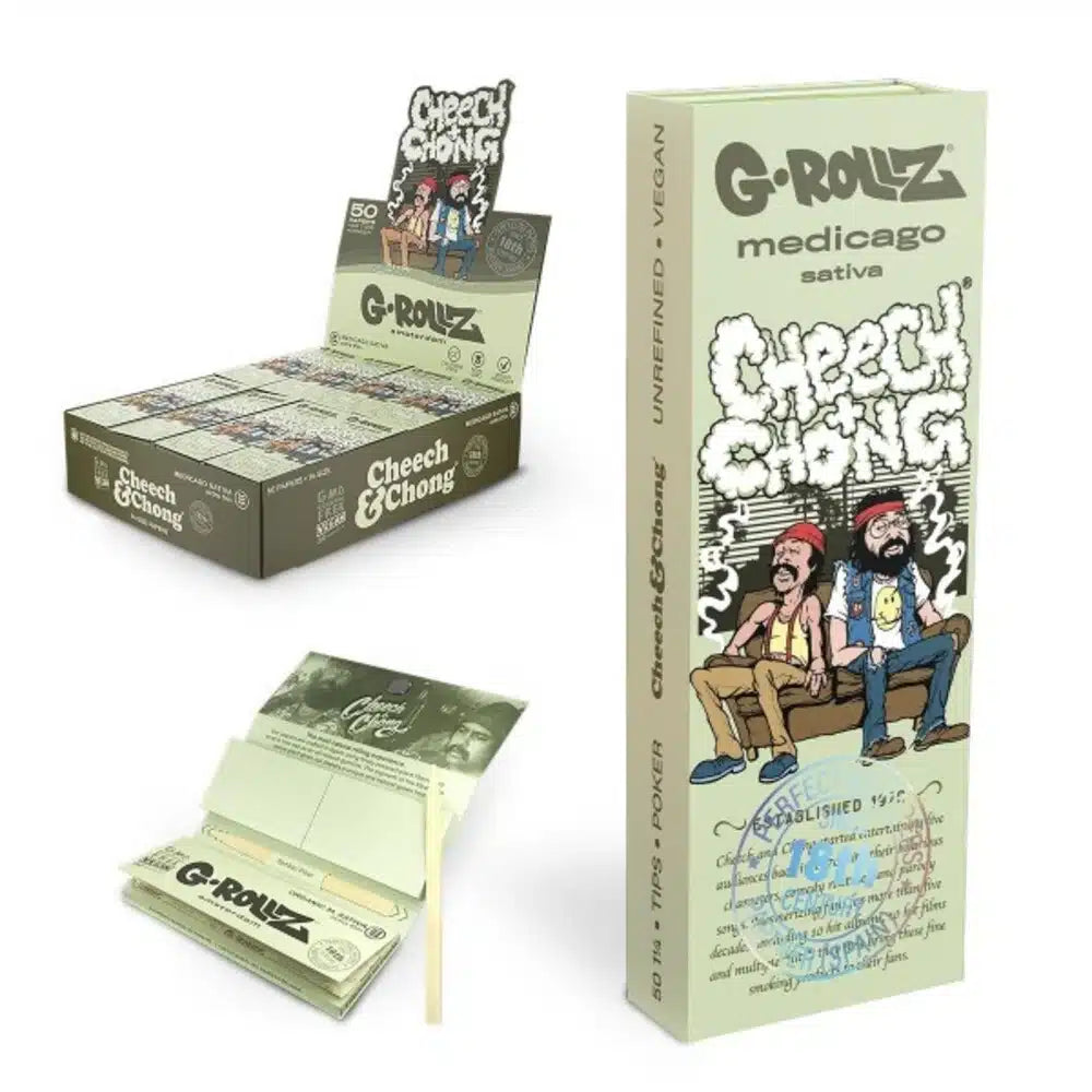 Cheech & Chong (TM) Medicago Sativa Papers + Tips & Poker 1 1/4