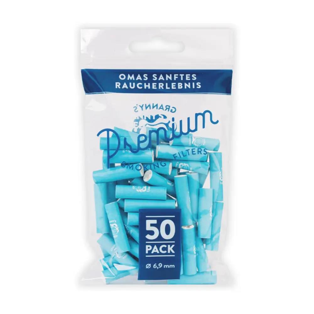 Premium Blue Aktivkohlefilter 50er 6,9mm