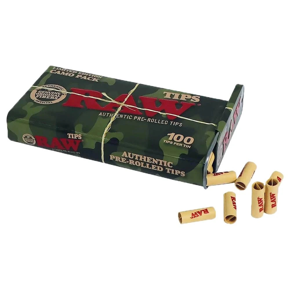Filtertips Camo Pack 100st + Tin Box