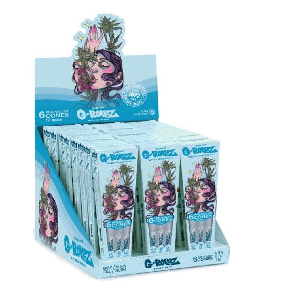 G-Rollz 6 Pre-Rolled 1¼ Cones Ethereal Blue