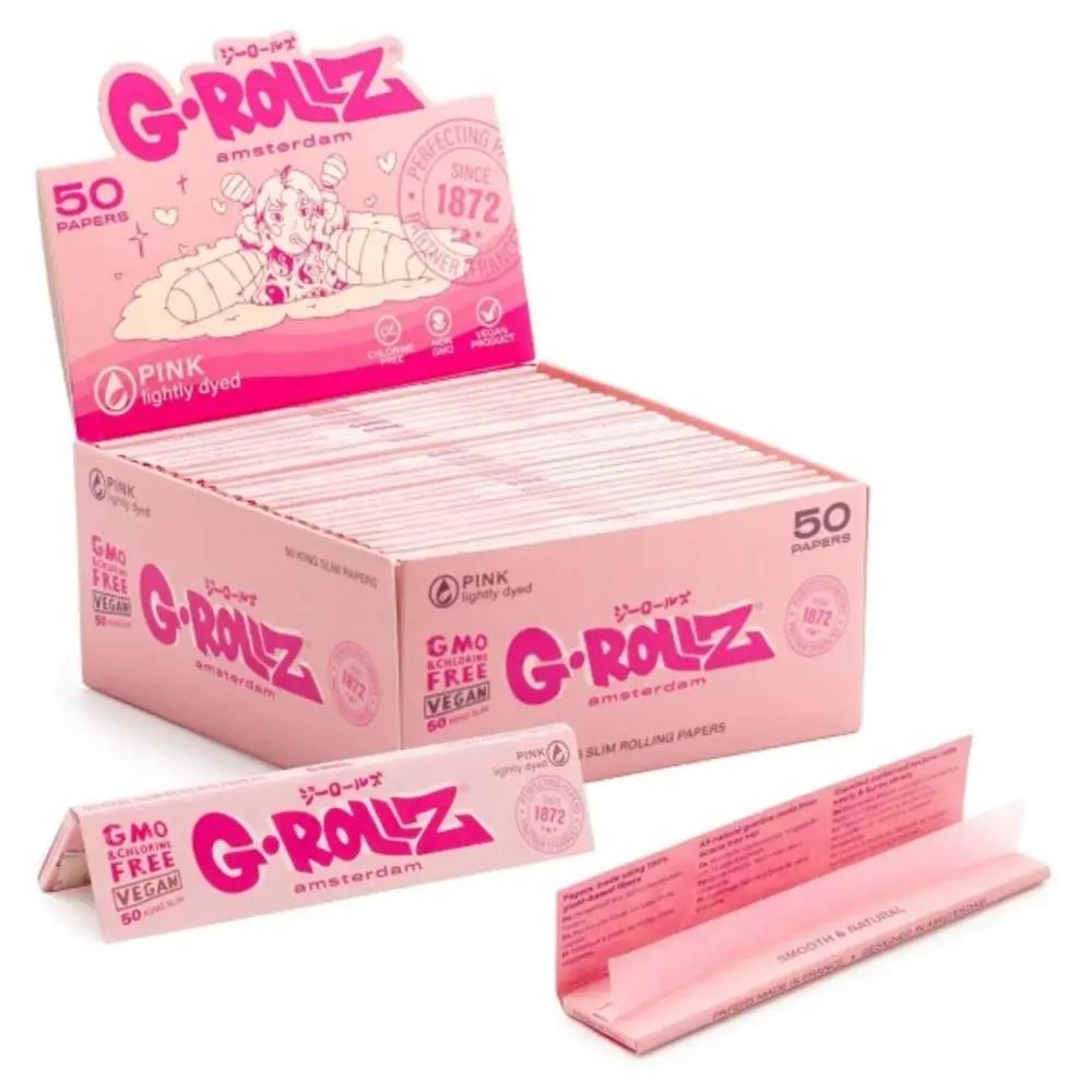 G-Rollz Amsterdam Lightly Dyed Pink KS Slim Papers