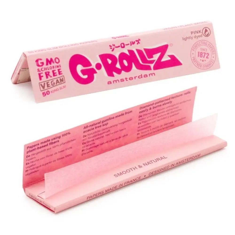 G-Rollz Amsterdam Lightly Dyed Pink KS Slim Papers