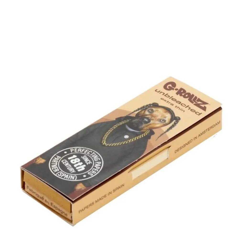 G-Rollz Pets Rock Rap Unbleached 1¼  Papers + Tips & Poker