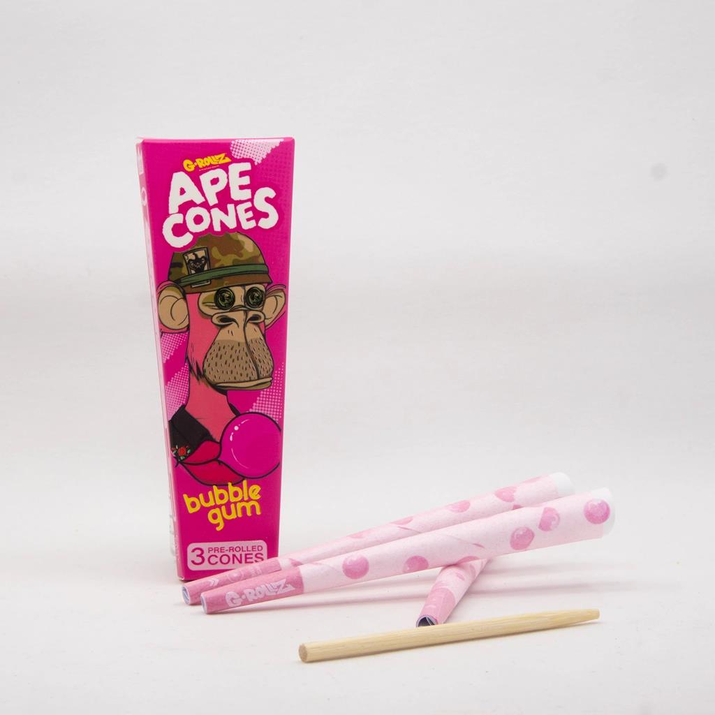 Ape Cones Bubble Gum 3 Pre-Rolled KS Cones