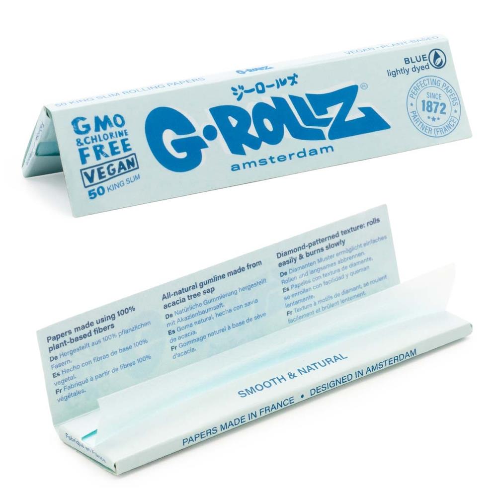 G-Rollz Amsterdam Lightly Dyed Blue KS Slim Papers