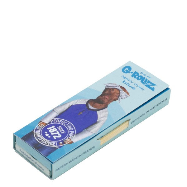 G-Rollz Pets Rock Lightly Dyed Blue 1¼ Papers + Tips & Poker