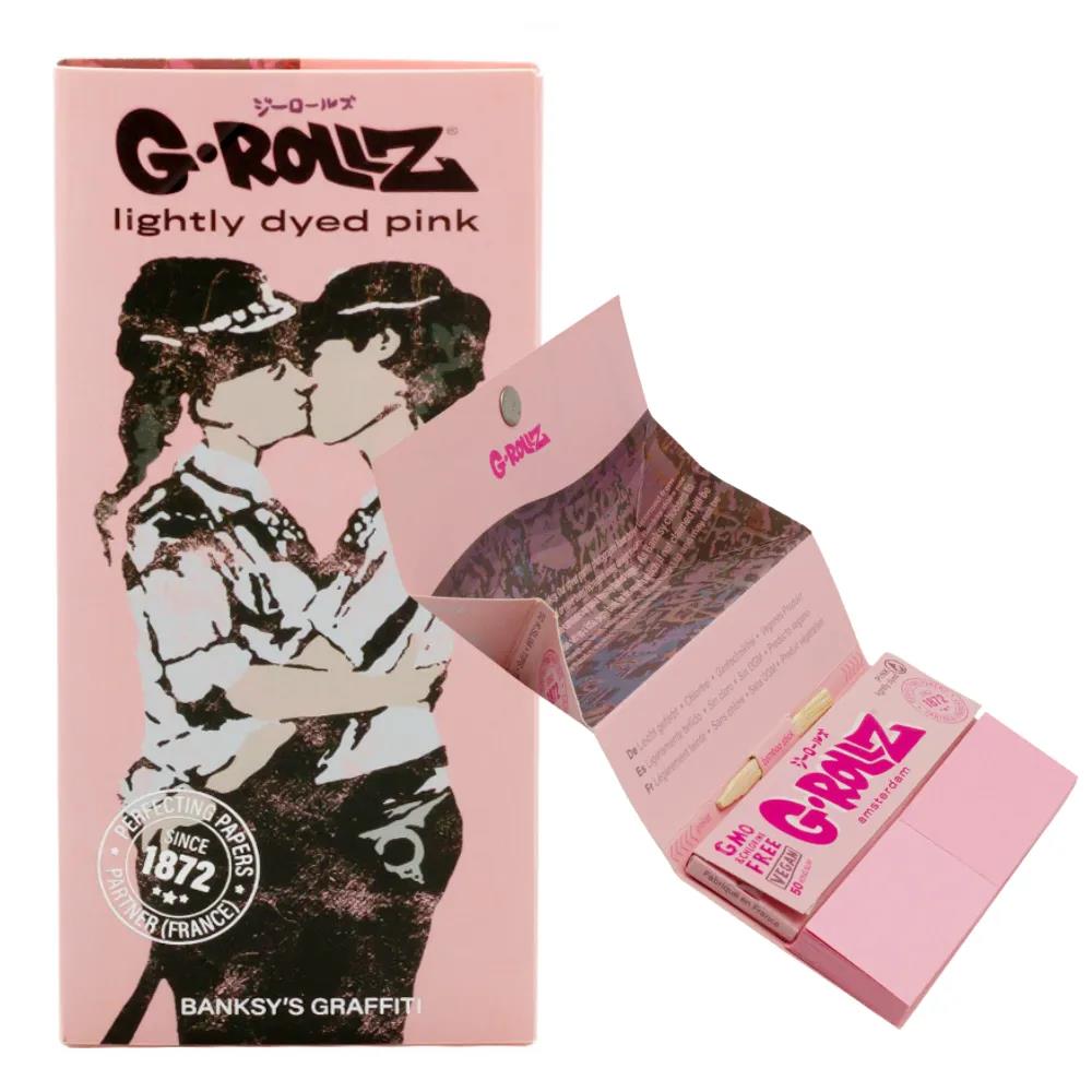 G-Rollz Banksy`s Graffity Cop on Cop Girl Lightly Dyed Pink KS Papers + Tips Tray & Poker