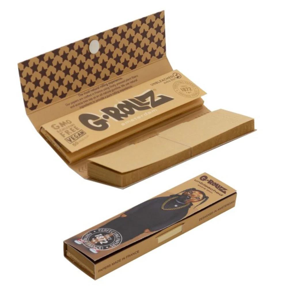 G-Rollz Pets Rock Rap Unbleached KS Papers + Tips + Poker