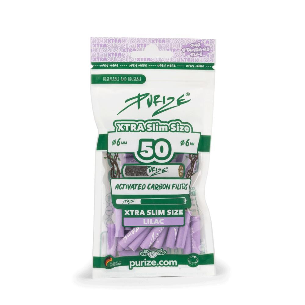 Aktivkohlefilter Lilac Xtra Slim Size 6mm - 50er Pack