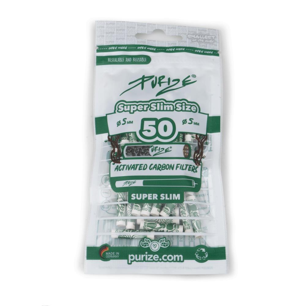 Aktivkohlefilter White Super Slim Size 5mm - 50er Pack