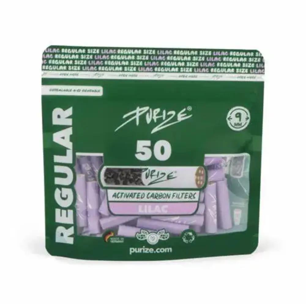 Aktivkohlefilter Lilac Regular Size 9mm - 50er Pack