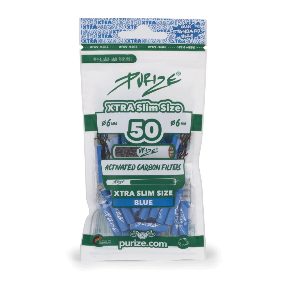 Aktivkohlefilter Blue Xtra Silm Size 6mm - 50er Pack