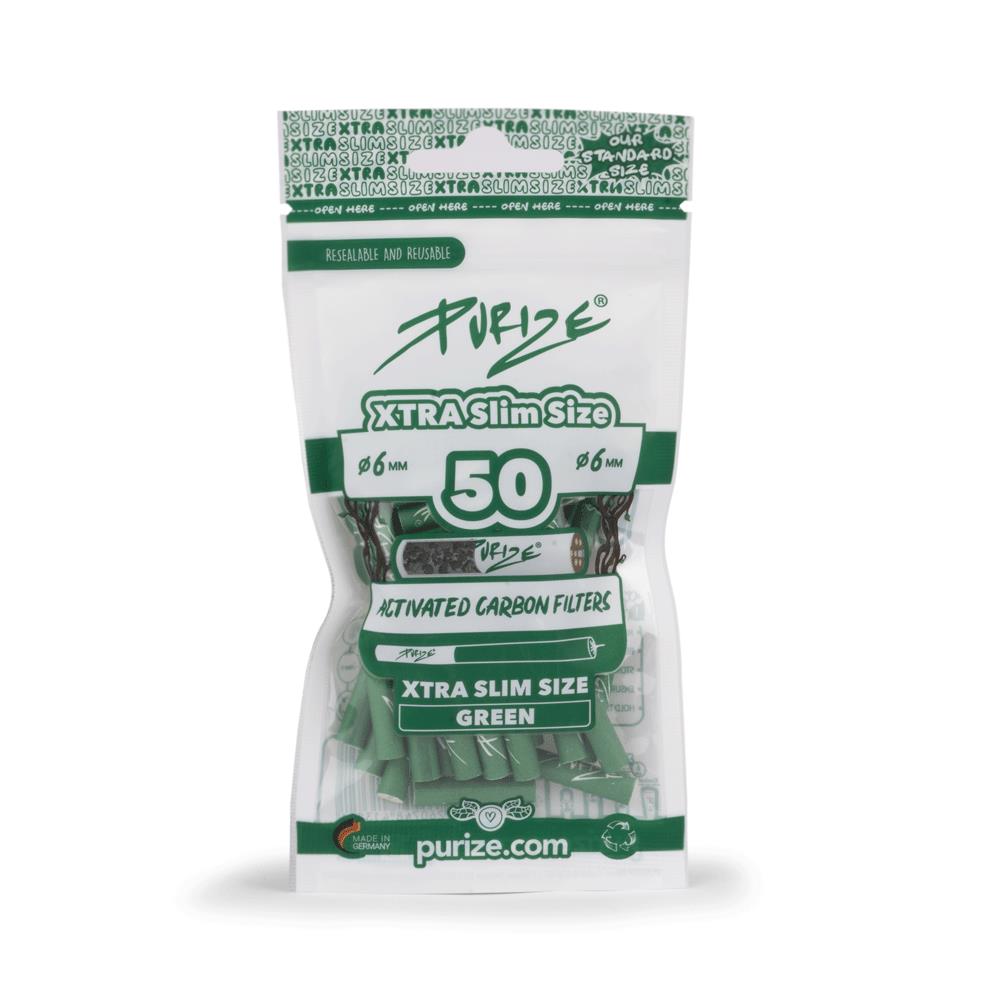 Aktivkohlefilter Green Xtra Silm Size 6mm - 50er Pack