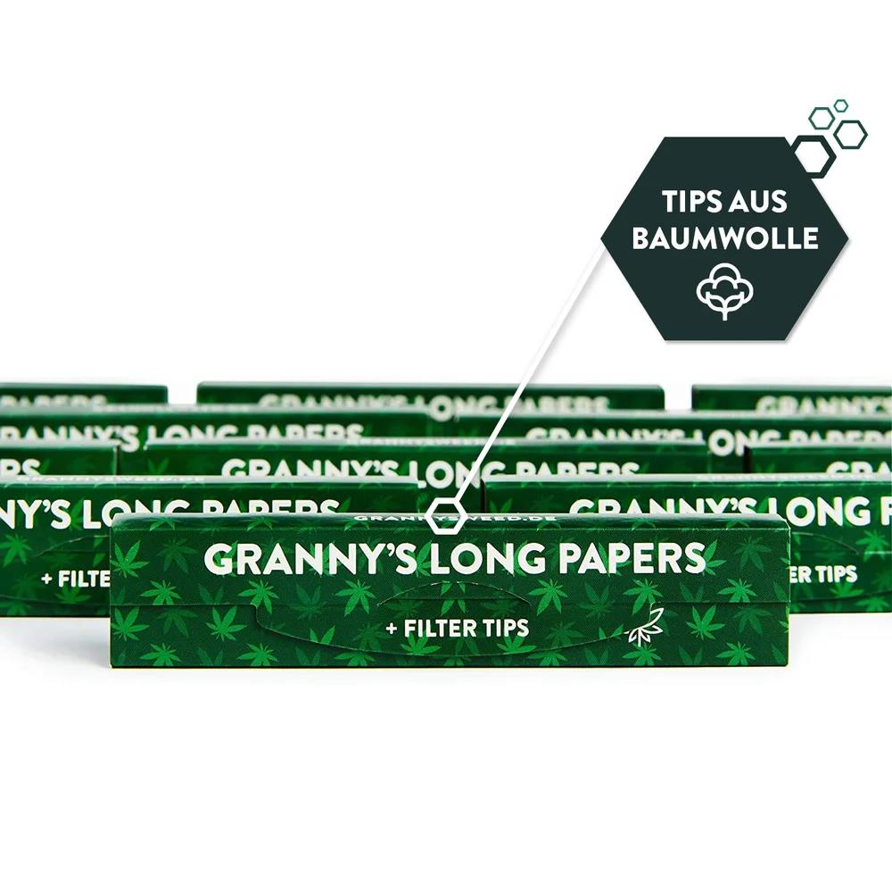 Granny`s Weed | King Size Long Papers + Tips 4er Pack