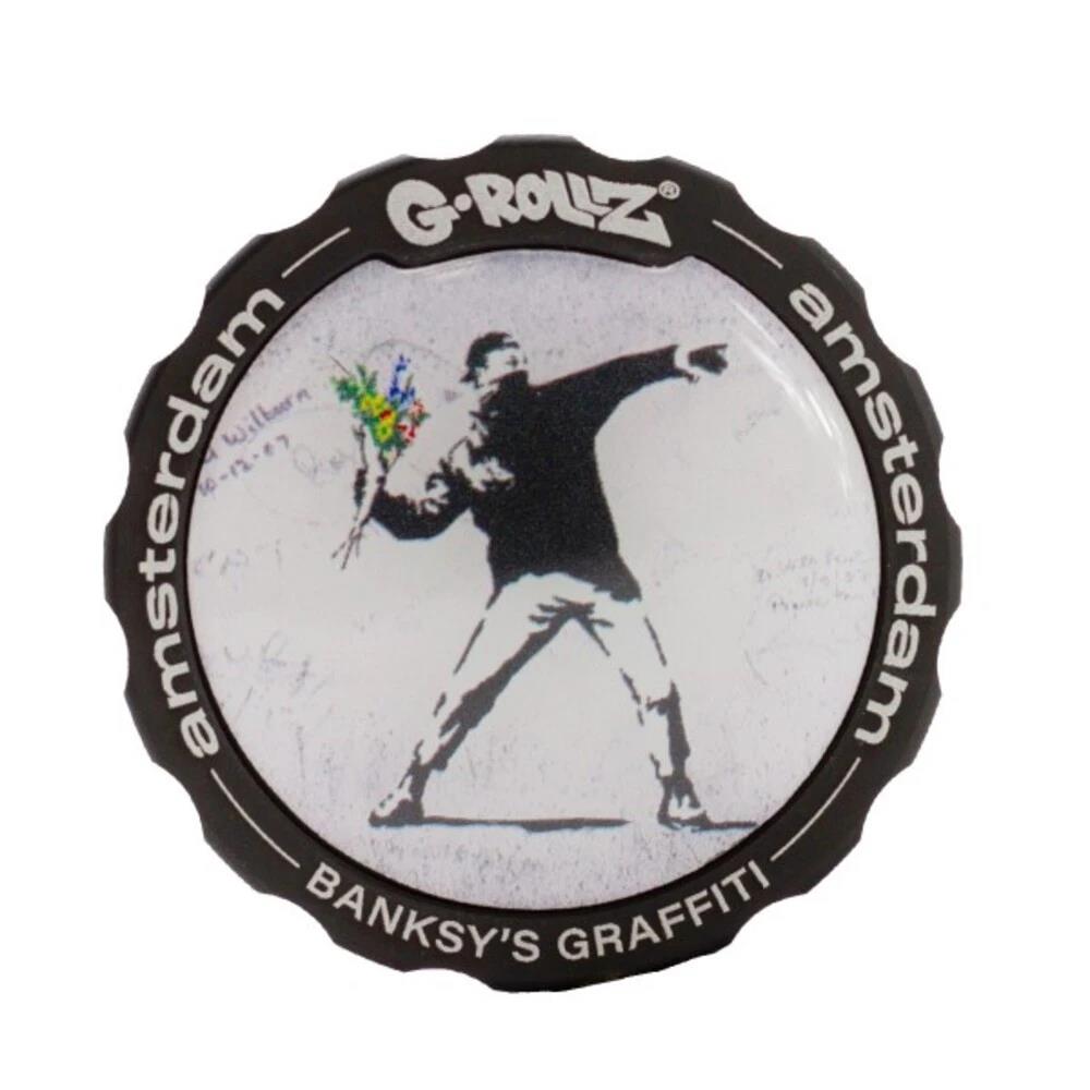 Banksy`s Graffiti Flower Thrower Grinder 3-tlg 53mm