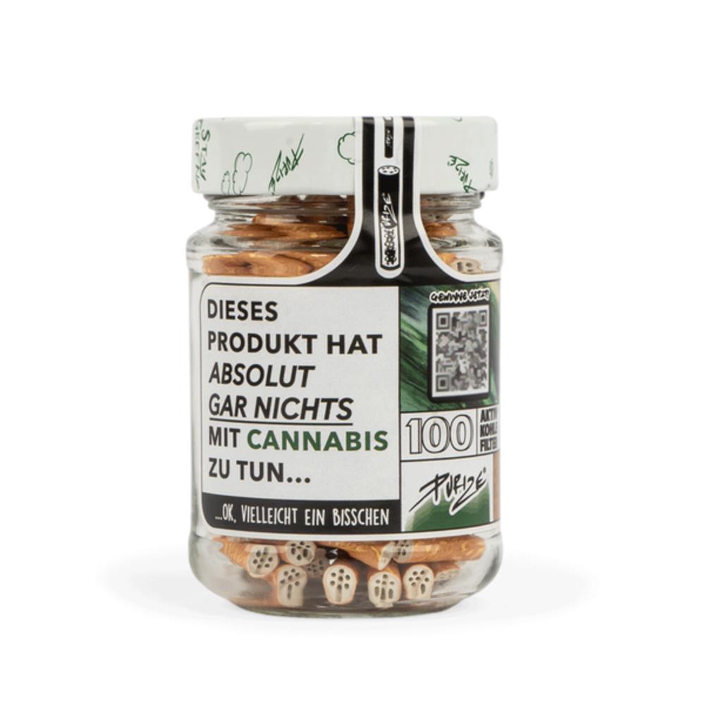 Aktivkohlefilter 6mm Spy 100 Stück + Upcycling Glas