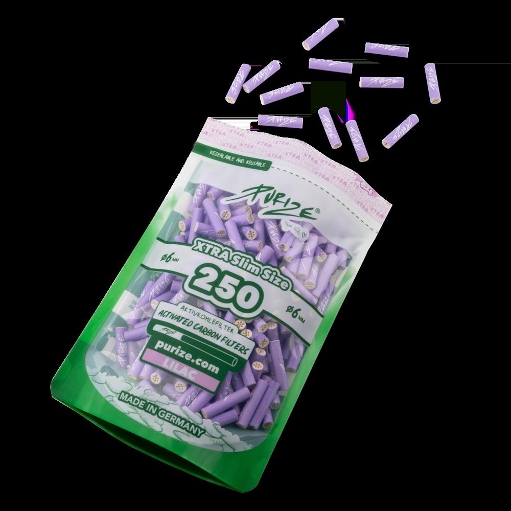 Aktivkohlefilter Lilac Xtra Slim Size 6mm - 250er Pack