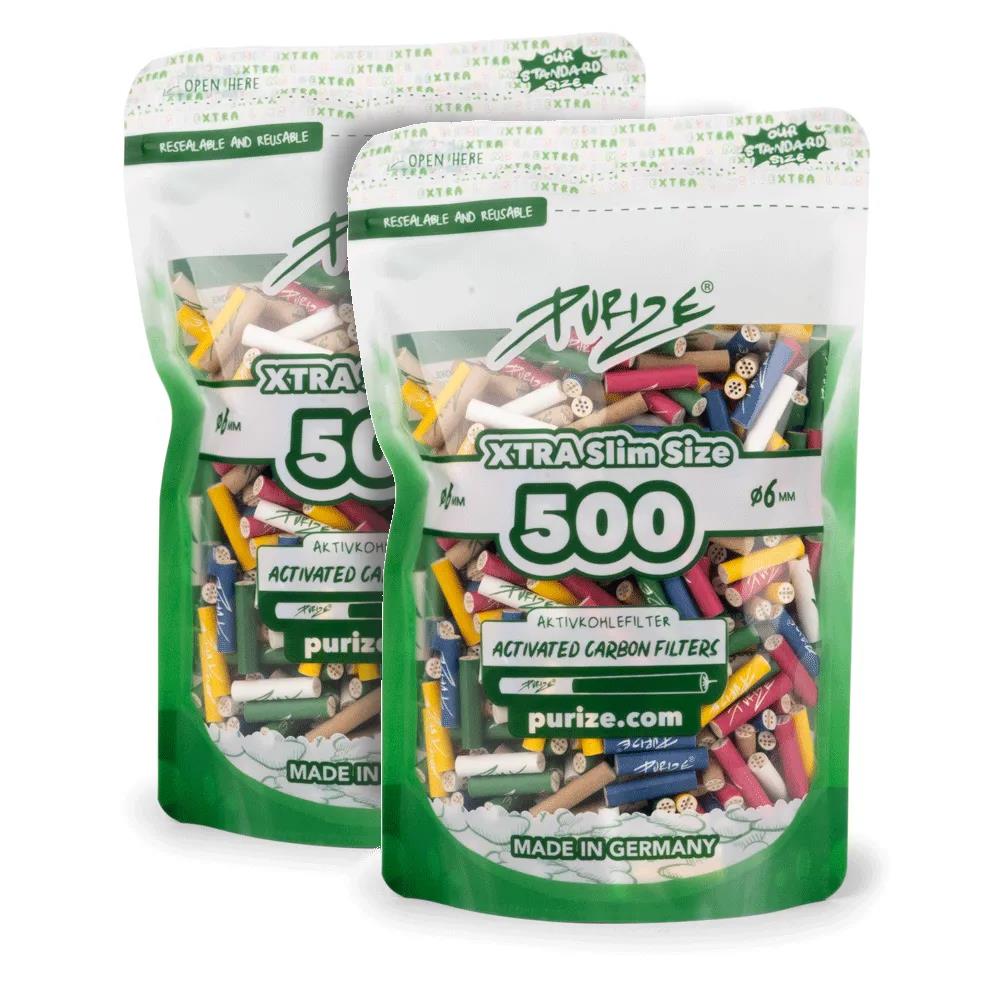 Aktivkohlefilter Multicolor Xtra Slim Size 6mm - 500er Pack