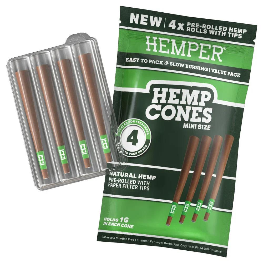 Hemper 4 Hemp Rolls  + Glass Tips