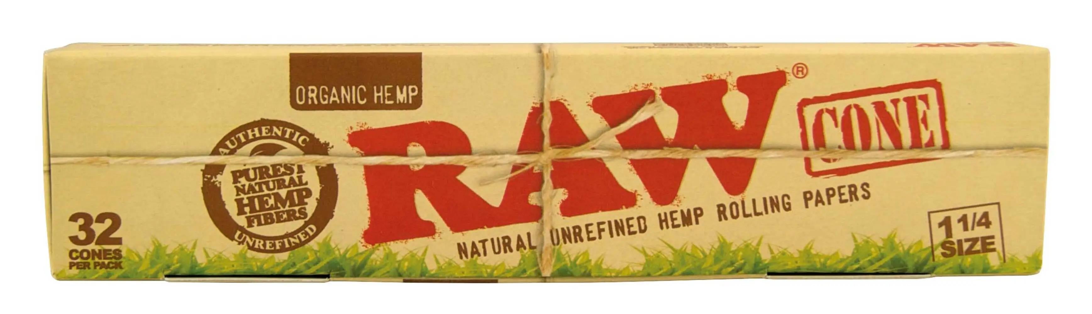 RAW Organic Hemp 1¼ Size Cones 32er Pack