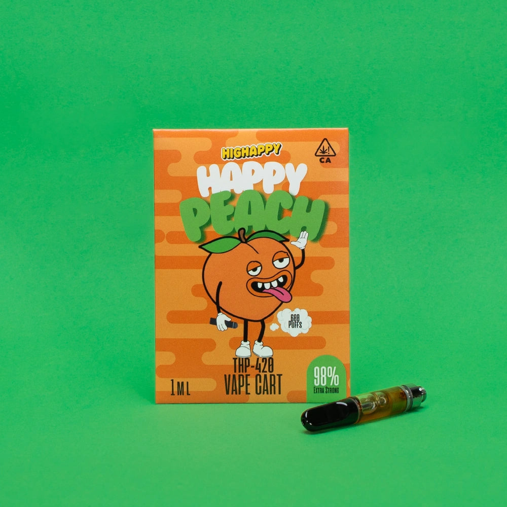 Happy Peach THP420 1ml Vape Cart