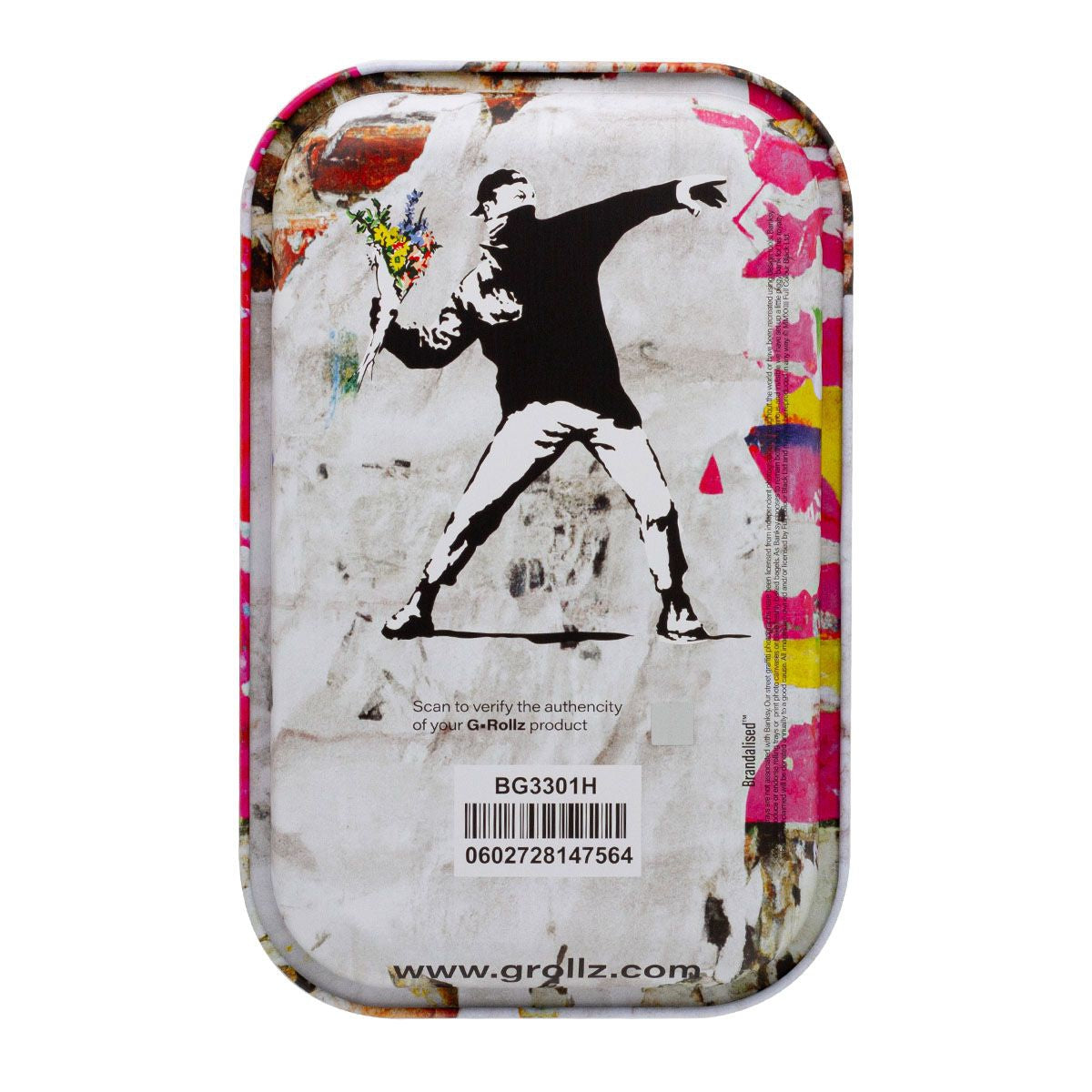 Banksy's Graffiti Flower Thrower Rolling Tray M