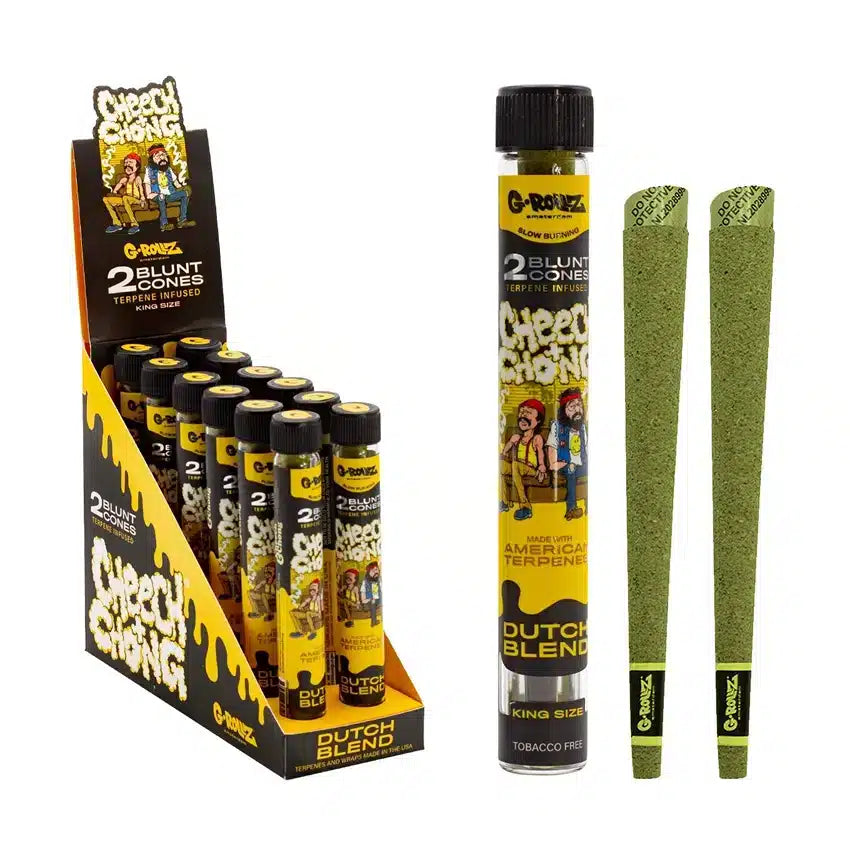 G-Rollz Cheech & Chong™ 2x Terpene Infused KS Blunt Cones - Dutch Blend