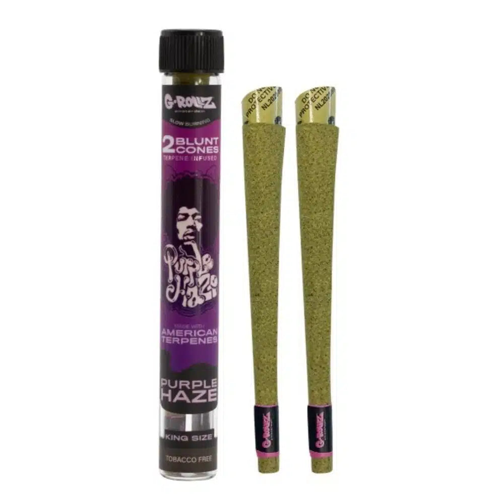 G-Rollz 2x Terpene Infused Blunt Cones - Purple Haze