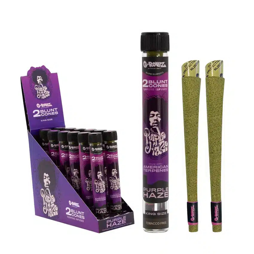 G-Rollz 2x Terpene Infused Blunt Cones - Purple Haze