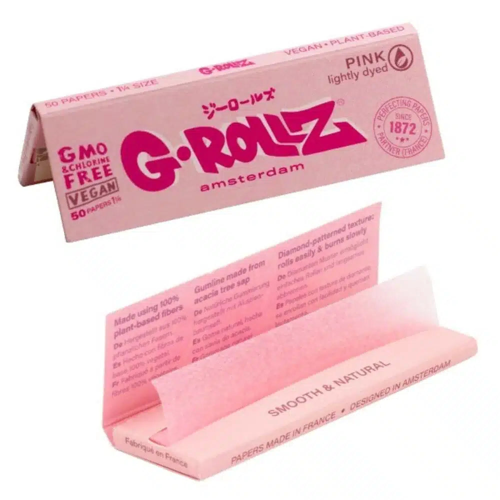G-Rollz Amsterdam Lightly Dyed Pink 1¼ Papers