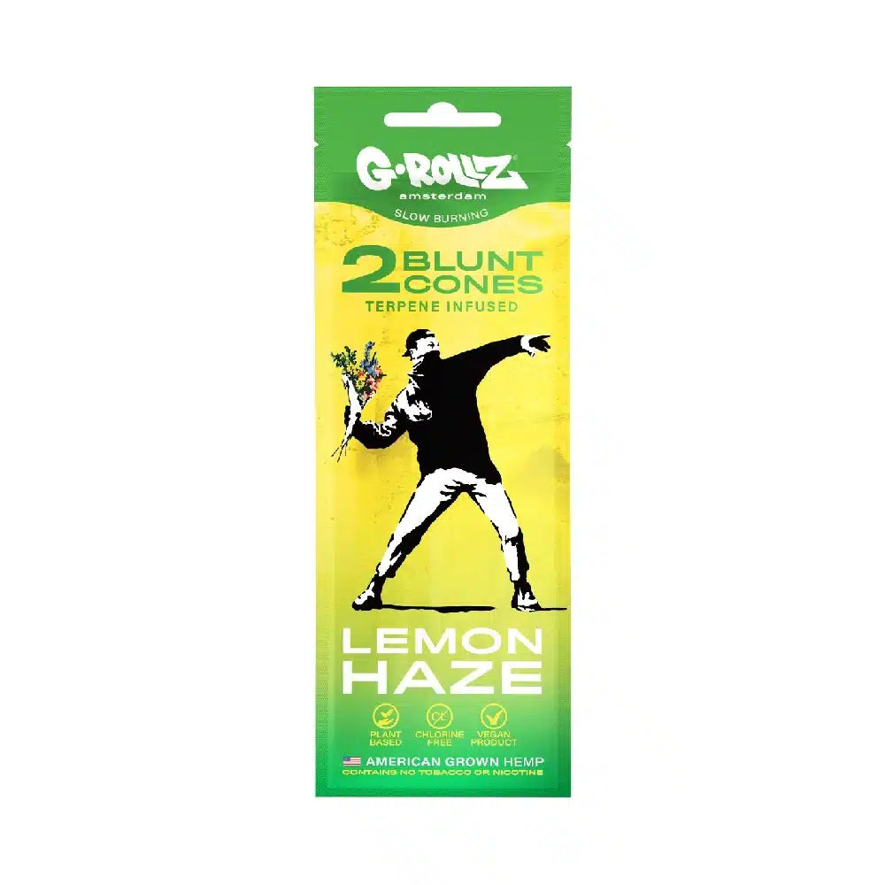 G-Rollz Banksy's Graffiti 2x Terpene Infused Blunt Cones - Lemon Haze