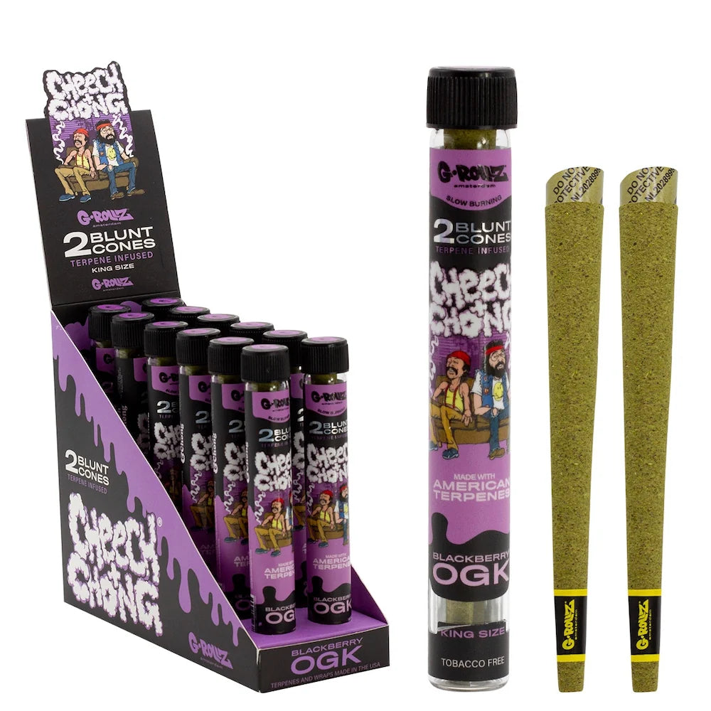 G-Rollz Cheech & Chong™ 2x Terpene Infused KS Blunt Cones - Blackberry OGK
