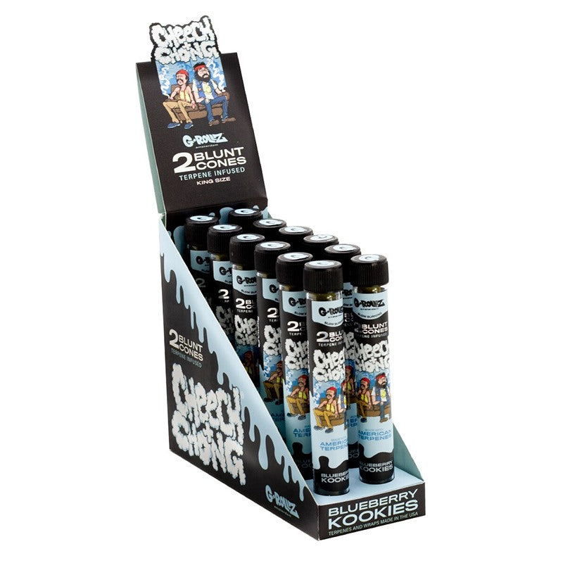 G-Rollz Cheech & Chong™ 2x Terpene Infused KS Blunt Cones - Blueberry Kookies
