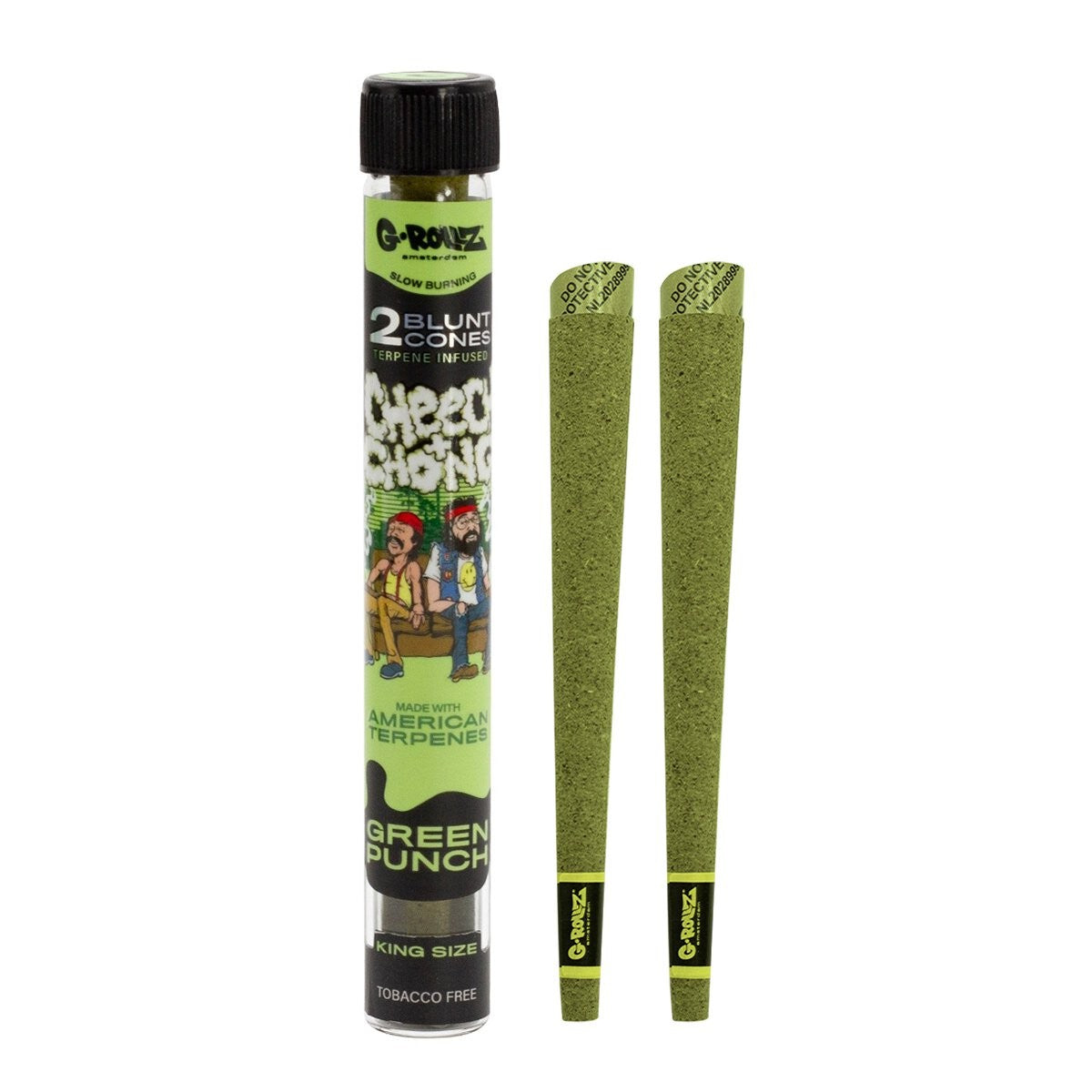 G-Rollz Cheech & Chong™ 2x Terpene Infused KS Blunt Cones  - Green Punch