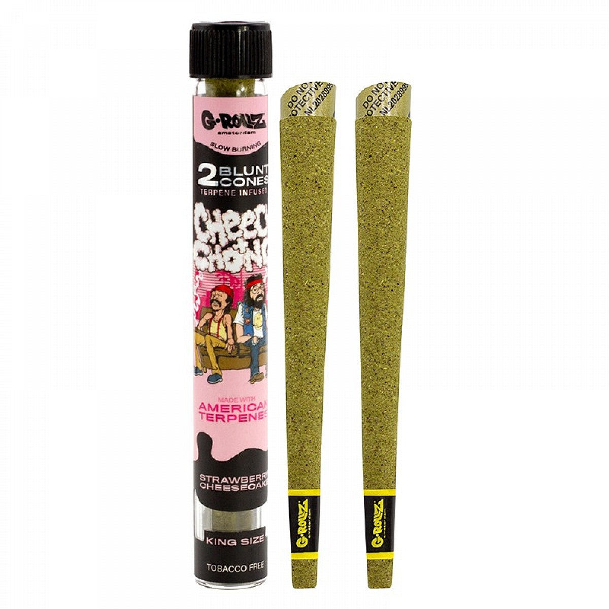 G-Rollz Cheech & Chong™  2x Terpene Infused KS Blunt Cones - Strawberry Cheesecake