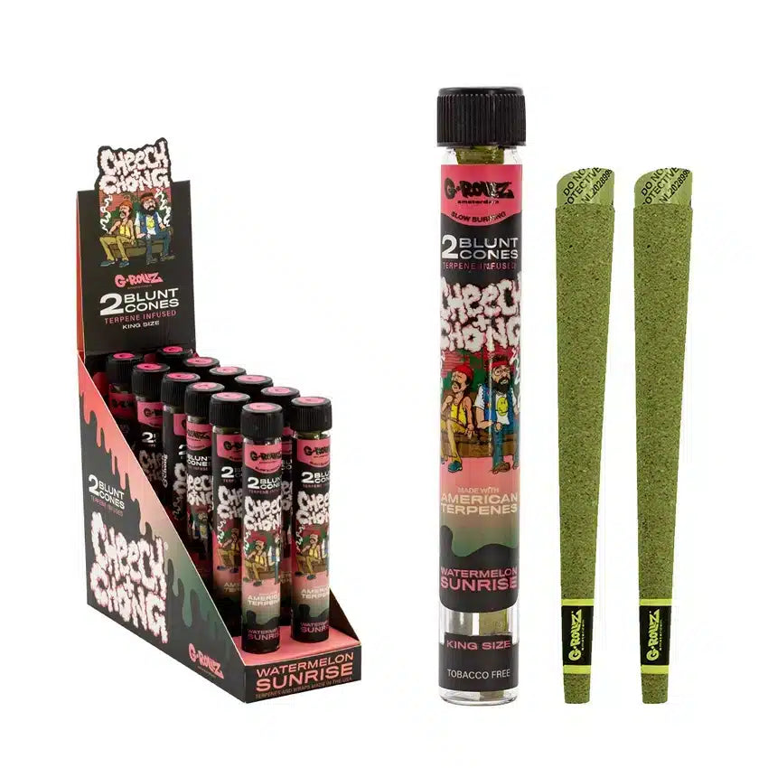 G-Rollz Cheech & Chong™ 2x Terpene Infused KS Blunt Cones - Watermelon Sunrise