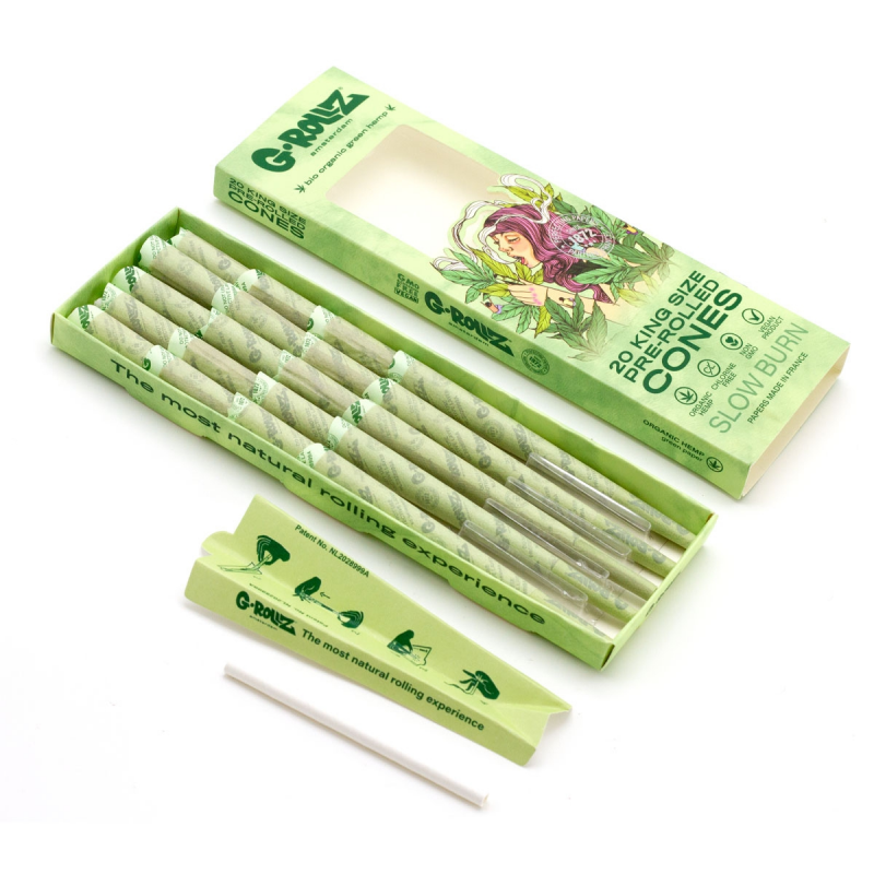 Bio Organic Green Hemp Cones - 20st King Size