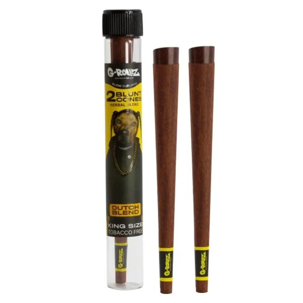 G-Rollz The Dog 2x Terpene Infused KS Herbal Blunt Cones - Dutch Blend