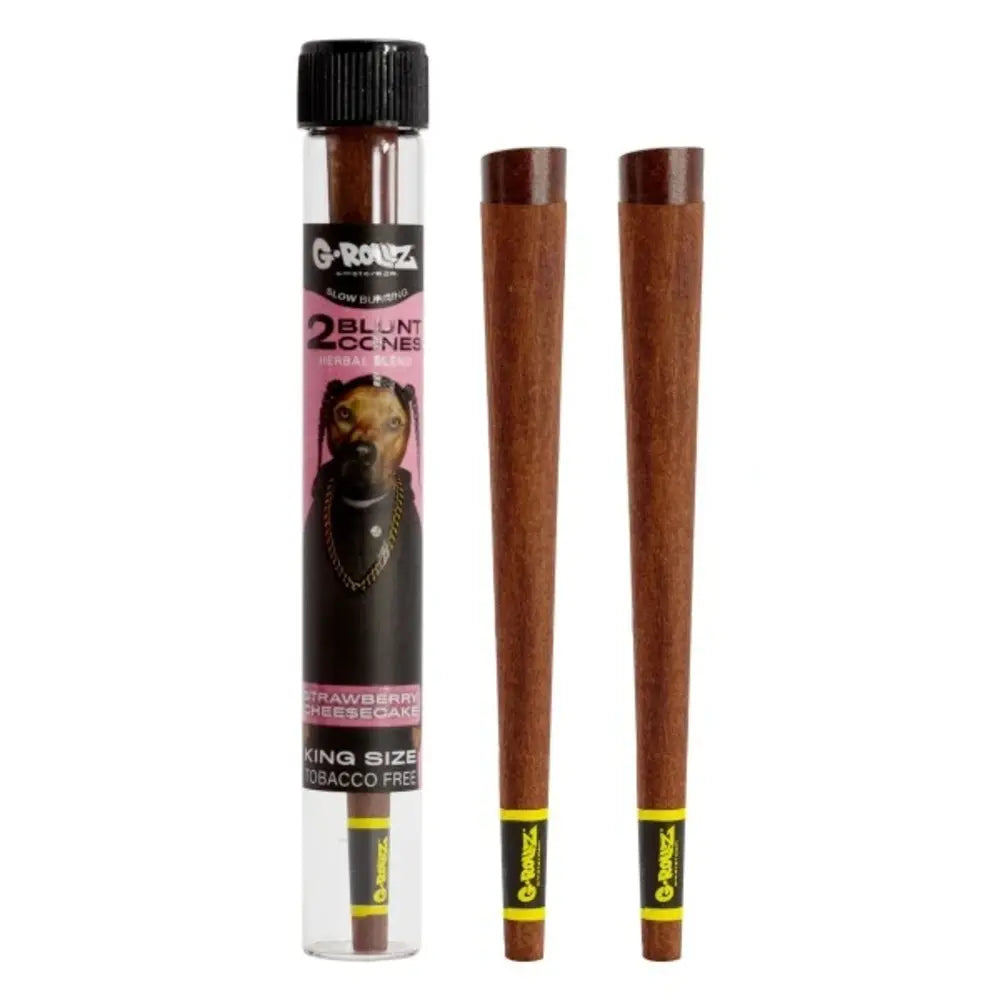 G-Rollz The Dog 2x Terpene Infused KS Herbal Blunt Cones - Strawberry Cheesecake