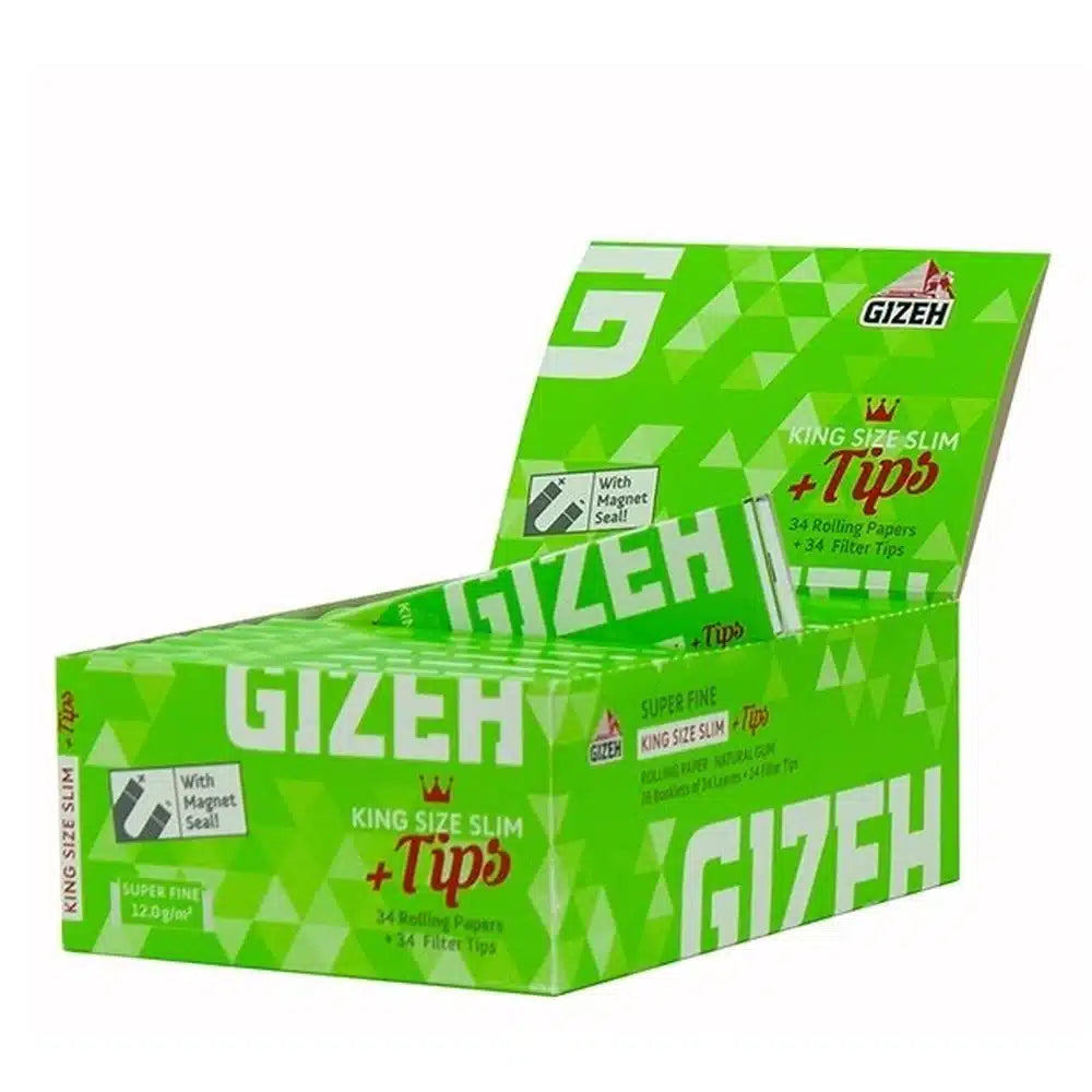 Gizeh King Size Slim Papers Super Fine + Tips