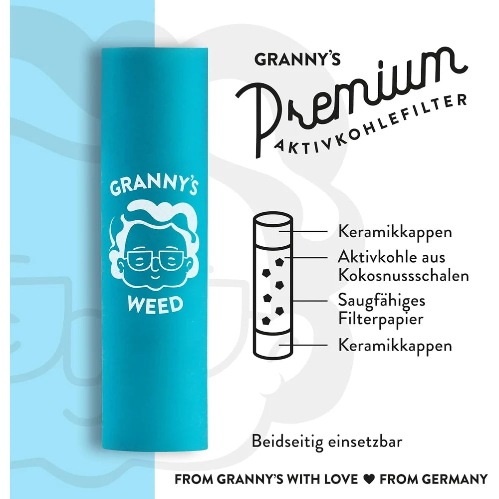 Premium Blue Aktivkohlefilter 100er 6,9mm